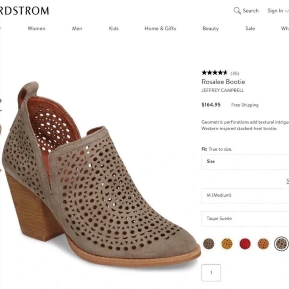 Jeffrey Campbell Rosalee Cutout Booties Size 7.5 - Picture 8 of 8